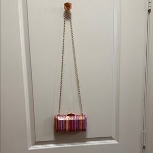 Sondra Roberts Vibrant Striped Clutch